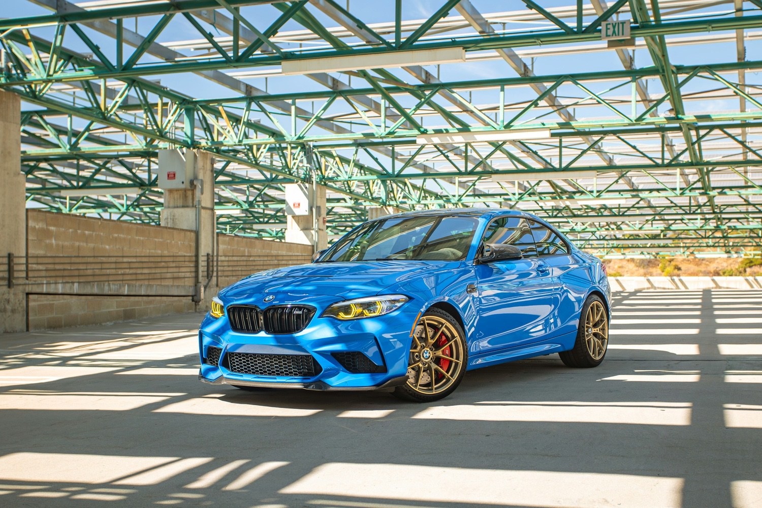 blue car after being detailed